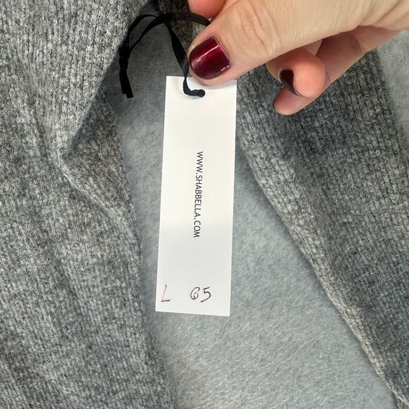 Shabbella Top Womens Large Gray Rayon Blend Scoop Back Long Sleeve Pullover NWT - Picture 5 of 12